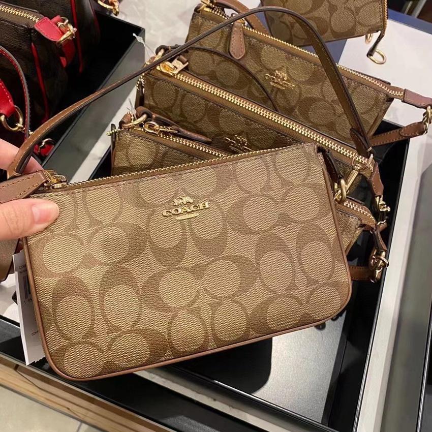 vivian美國代購✨正品 coach 女士麻將包 新款老虎斜挎包 側背包 小方包 F691 C7699 女生包包-細節圖6