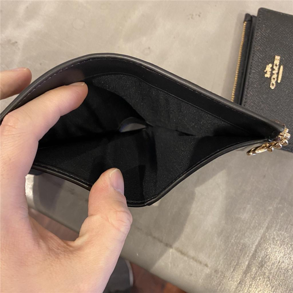 vivian美國代購✨正品 coach 女士短夾 女生包包 女用皮夾 拉鏈零錢袋 女生錢包 短夾 扣式對折女錢夾-細節圖7