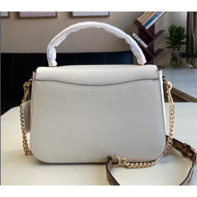 vivian美國代購✨正品 coach 女士旋轉郵差包 手提包 Marlie 荔枝紋斜挎包 女包 C1560 女生包包-細節圖5