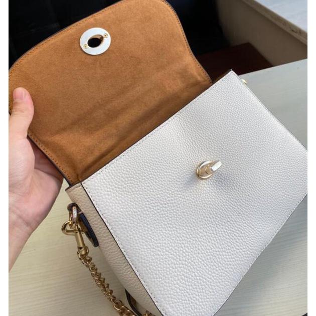 vivian美國代購✨正品 coach 女士旋轉郵差包 手提包 Marlie 荔枝紋斜挎包 女包 C1560 女生包包-細節圖7