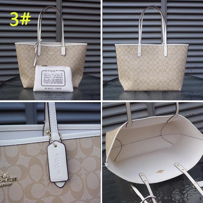 vivian美國代購✨正品 coach 馬車logo雙面用pvc皮革托特包 手提包 肩背包 女生包包 斜挎包 購物袋-細節圖7