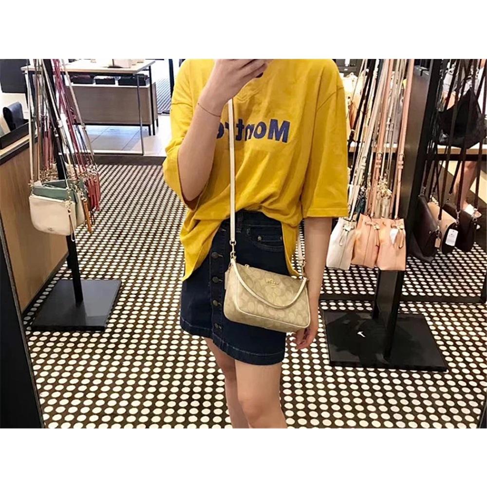 vivian美國代購✨正品 F36674 新款女生包包 coach 麻將包 側背包 小方包 小包 女士單肩斜跨包-細節圖2