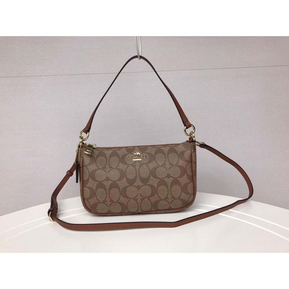 vivian美國代購✨正品 F36674 新款女生包包 coach 麻將包 側背包 小方包 小包 女士單肩斜跨包-細節圖4