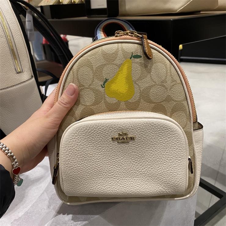 vivian美國代購✨正品 coach 女士mini雙肩包 女生包包 後背包 書包 C8604-細節圖5