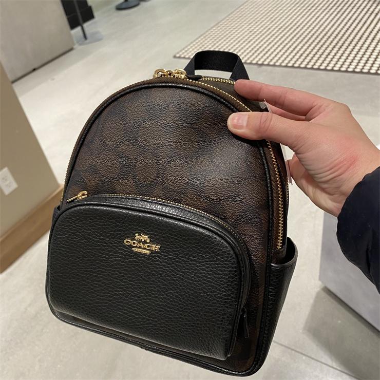 vivian美國代購✨正品 coach 女士mini雙肩包 女生包包 後背包 書包 C8604-細節圖6