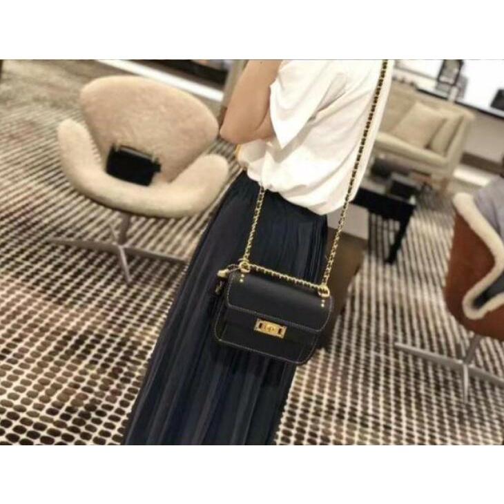 vivian美國代購✨正品 coach 女生斜挎包 側背包 信封包 翻蓋小方包 F72703 附購證禮品袋-細節圖3