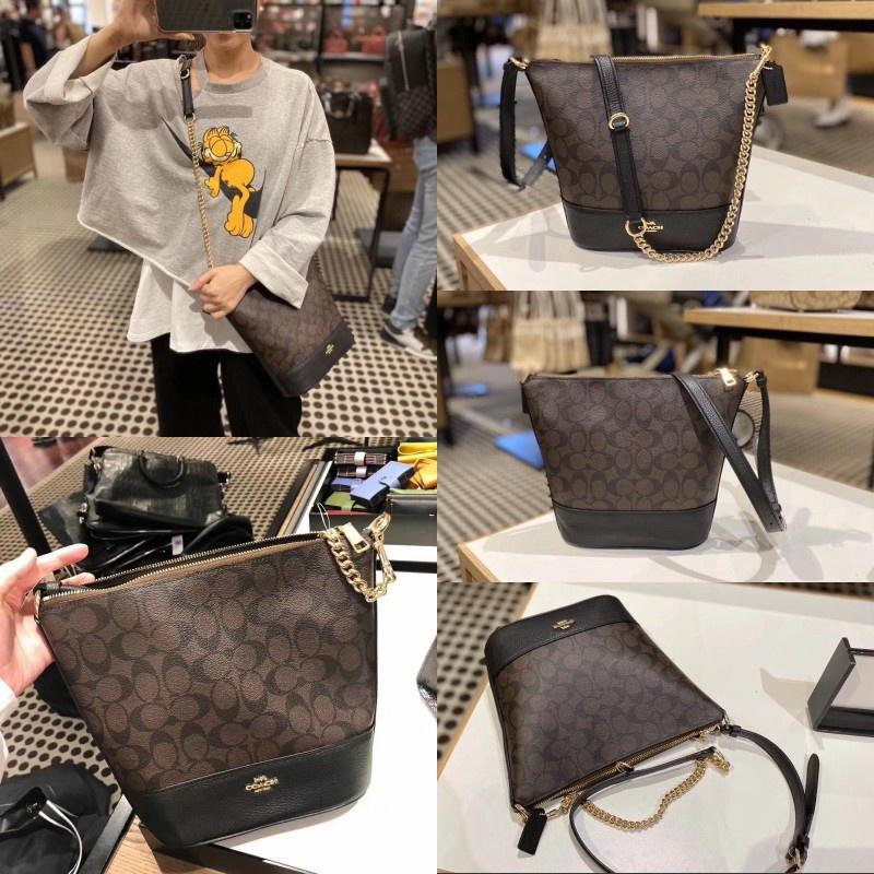 vivian美國代購✨正品 coach 女士單肩斜挎包 流蘇包 女生包包 水桶包 abby流浪包 76669-細節圖7