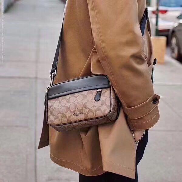 vivian美國代購✨正品 coach 相機包 小方包 單肩側背包 斜挎包 F50715 F89917 附購證禮品袋-細節圖3