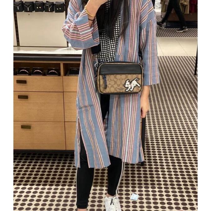 vivian美國代購✨正品 coach 相機包 小方包 單肩側背包 斜挎包 F50715 F89917 附購證禮品袋-細節圖9