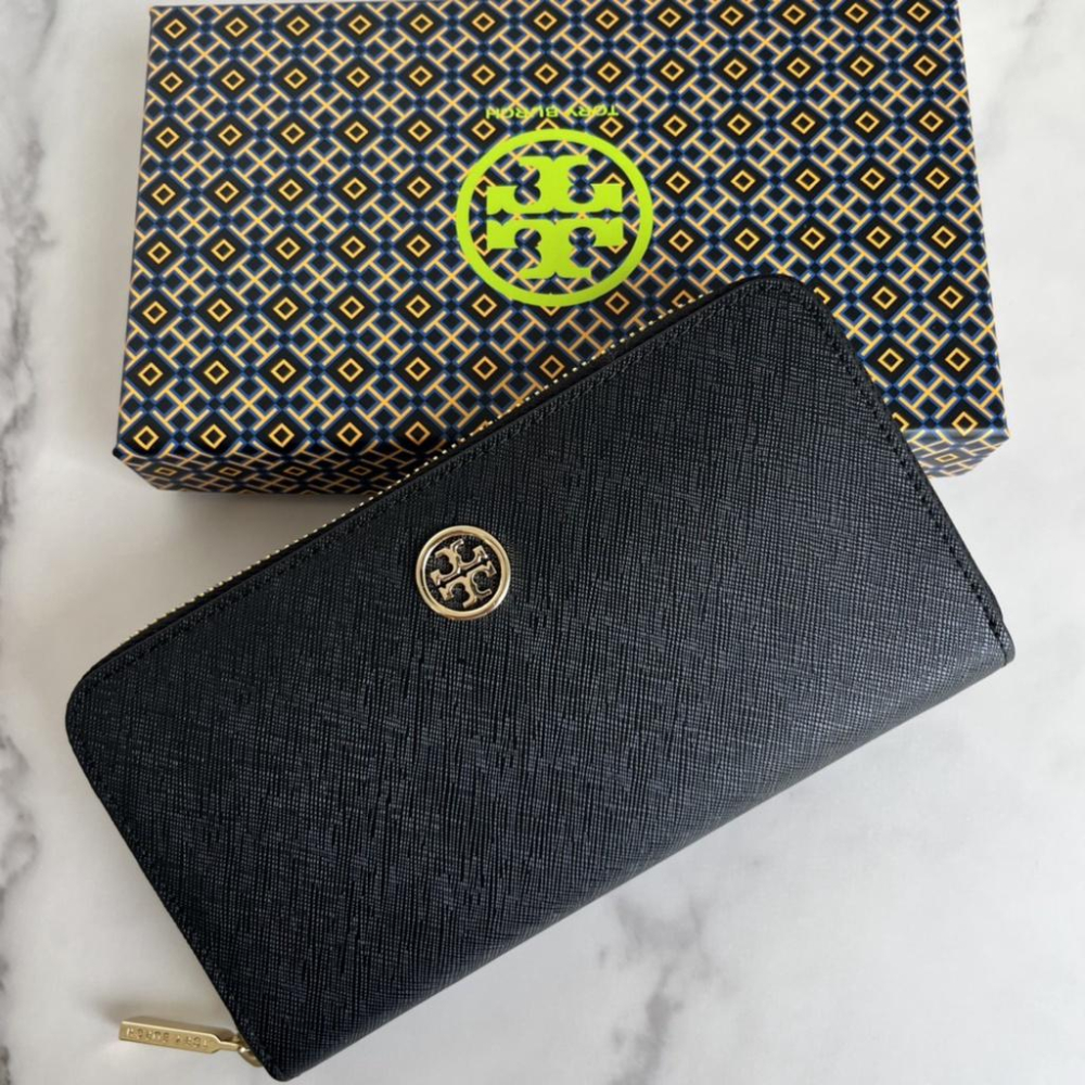 vivian美國代購✨正品 Tory Burch  女生長夾 TB 防刮十字紋錢包 錢包 長皮夾 長錢包 皮夾 手拿包-細節圖3