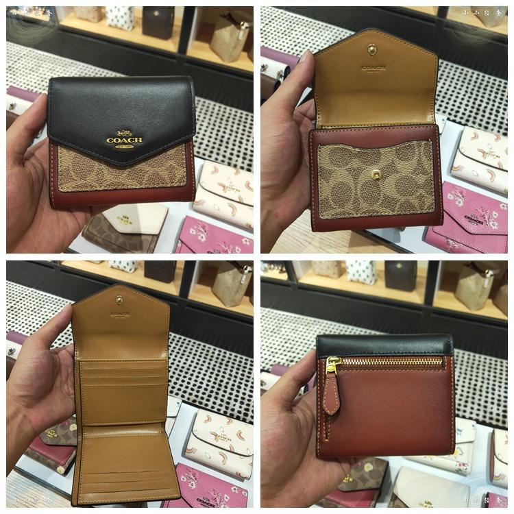 vivian美國代購✨正品 coach 女士皮夾 短夾 錢包 零錢包 F59972 F53562 女生短夾 女生錢包-細節圖3