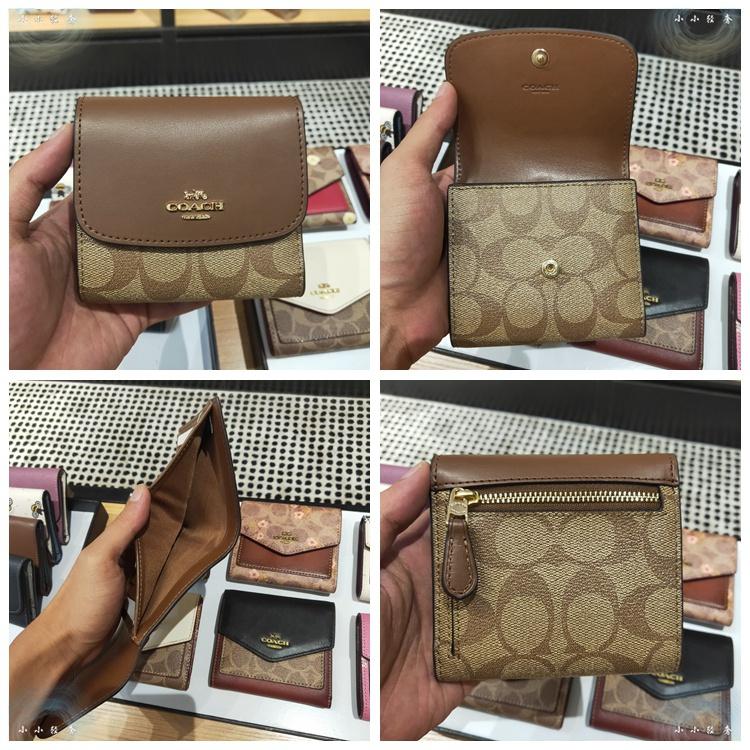 vivian美國代購✨正品 coach 女士皮夾 短夾 錢包 零錢包 F59972 F53562 女生短夾 女生錢包-細節圖4