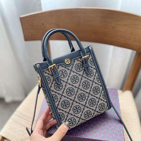 vivian美國代購✨正品 Tory Burch 女士帆布小手提包 琴譜包 TB 風琴包 側背包 單肩包 斜背包 肩背包-細節圖2