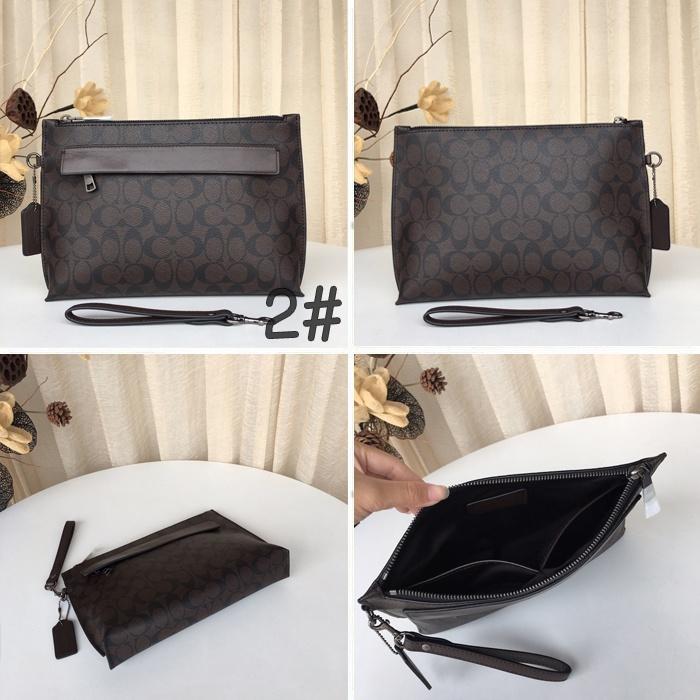 vivian美國代購✨正品 coach  新款男士大號手腕包 PVC配皮手拿包 大容量手包 男包 手包 公事包-細節圖8