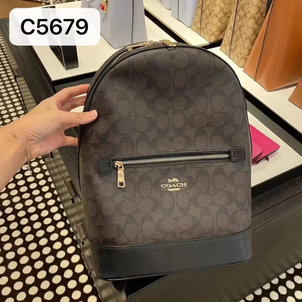 vivian美國代購✨正品 coach 女士雙肩包 Kenley 後背包 書包 C5679-細節圖7
