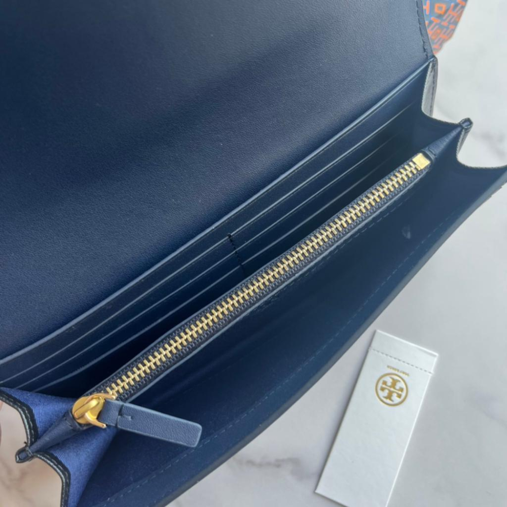 vivian美國代購✨正品 Tory Burch  牛皮 女生錢包 TB 手拿包 女士皮夾 女生長夾 長皮夾 女長夾-細節圖7