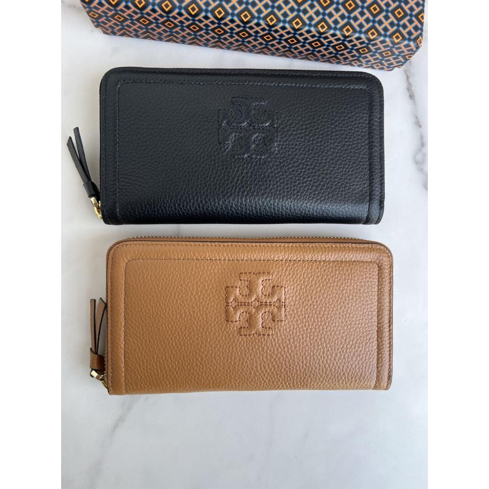 vivian美國代購✨正品 Tory Burch  女士荔枝紋長款錢包 TB 長夾 皮夾 女生手拿包 女長夾 長皮夾-細節圖2