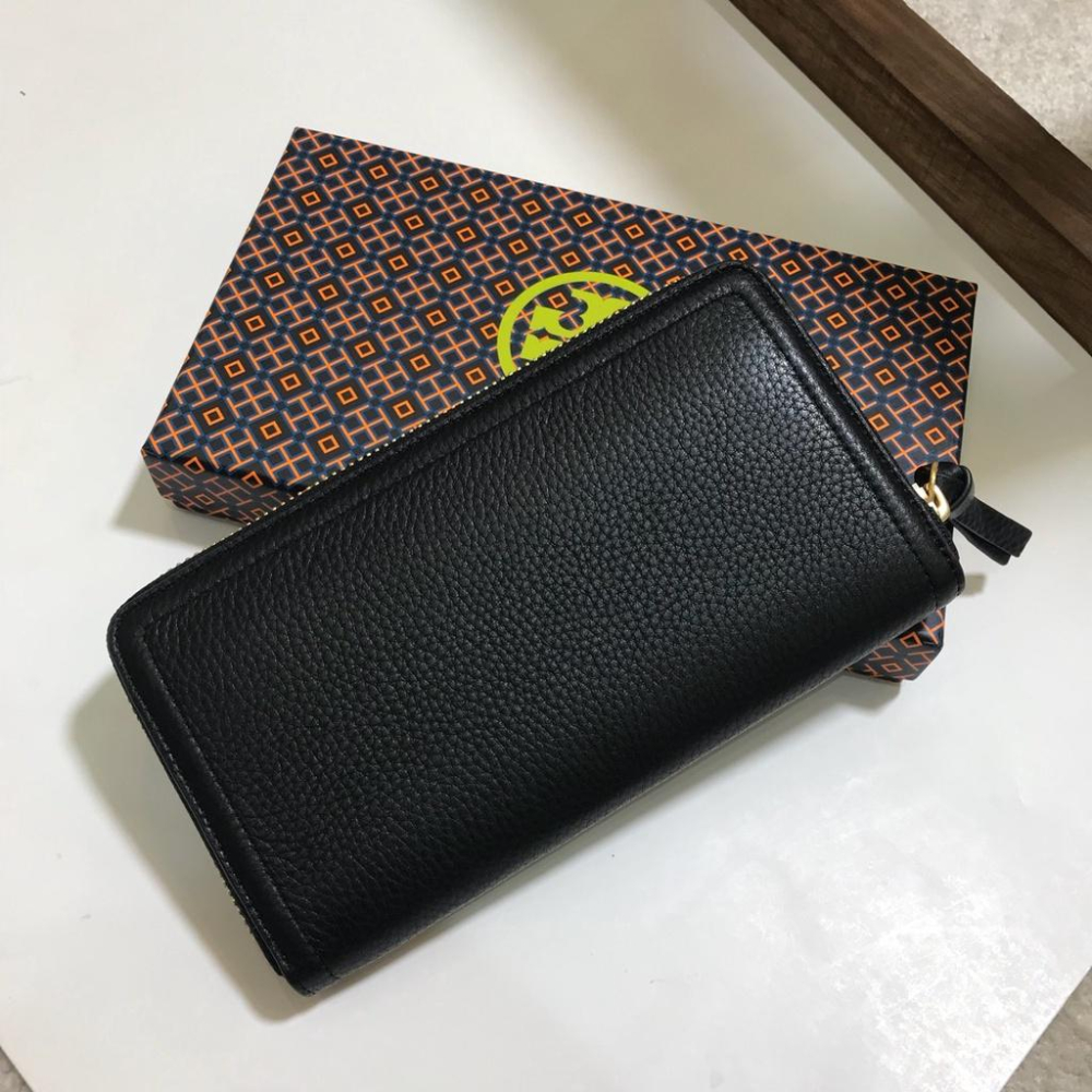 vivian美國代購✨正品 Tory Burch  女士荔枝紋長款錢包 TB 長夾 皮夾 女生手拿包 女長夾 長皮夾-細節圖5