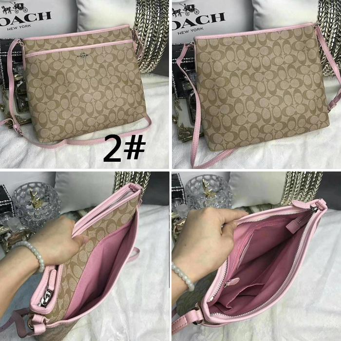 vivian美國代購✨正品 coach  新款女士PVC拼皮側背包 馬鞍包 單肩包 斜背包 休閒斜挎包 簡單實用-細節圖2