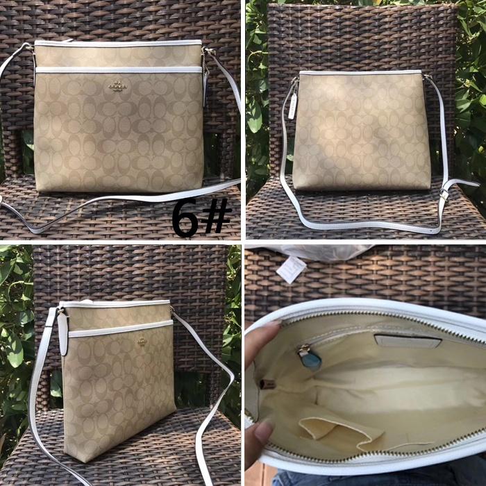 vivian美國代購✨正品 coach  新款女士PVC拼皮側背包 馬鞍包 單肩包 斜背包 休閒斜挎包 簡單實用-細節圖3