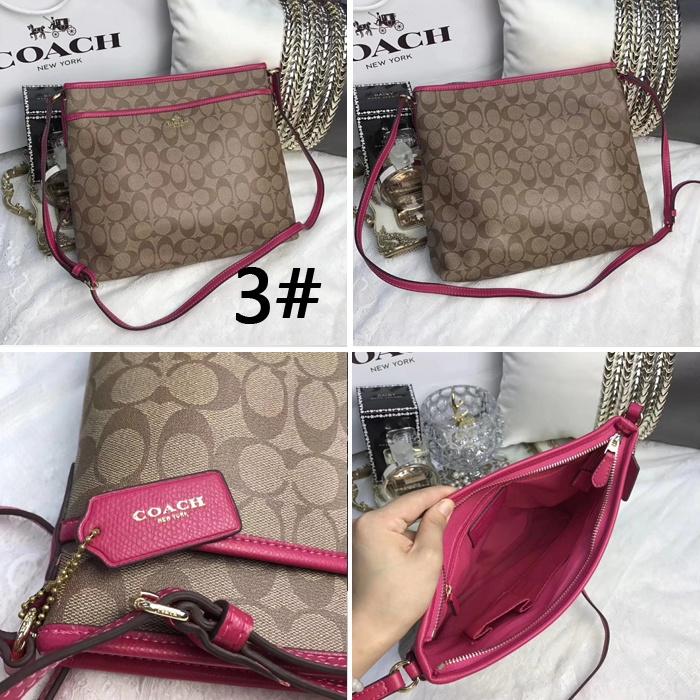 vivian美國代購✨正品 coach  新款女士PVC拼皮側背包 馬鞍包 單肩包 斜背包 休閒斜挎包 簡單實用-細節圖4