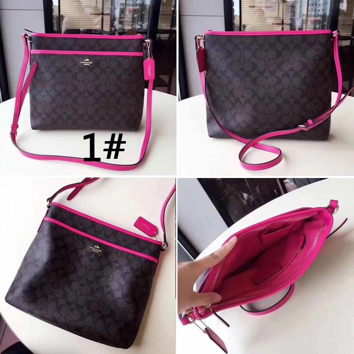 vivian美國代購✨正品 coach  新款女士PVC拼皮側背包 馬鞍包 單肩包 斜背包 休閒斜挎包 簡單實用-細節圖7