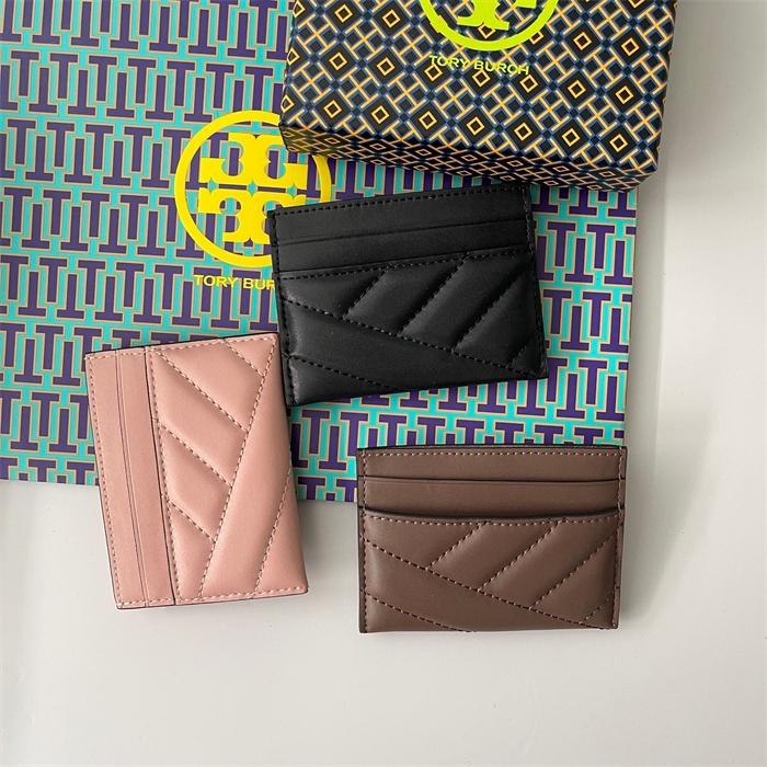 vivian美國代購✨正品 Tory Burch 新品 女士條紋真皮卡夾 TB 證件夾 卡片夾 工作夾 卡夾-細節圖5