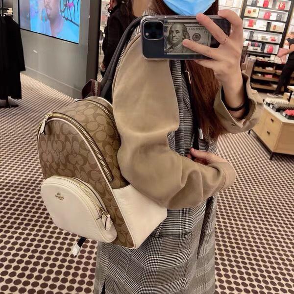 vivian美國代購✨正品 coach 女士新款 雙肩背包 後背包 書包 女生包包 c5671 女生背包-細節圖3