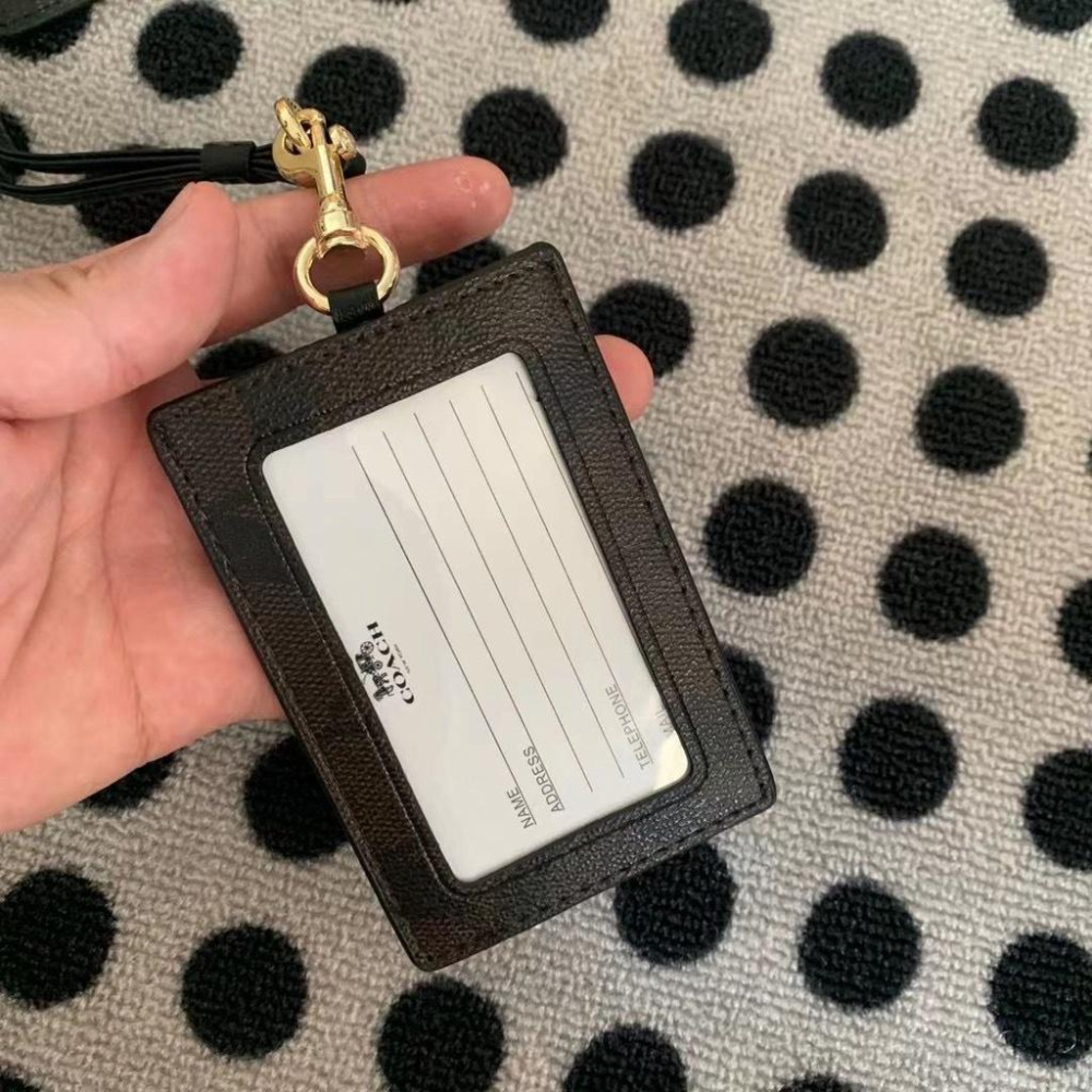 vivian美國代購✨正品 coach 吊繩掛脖卡包 證件牌 工作證 ID牌 工牌-細節圖5