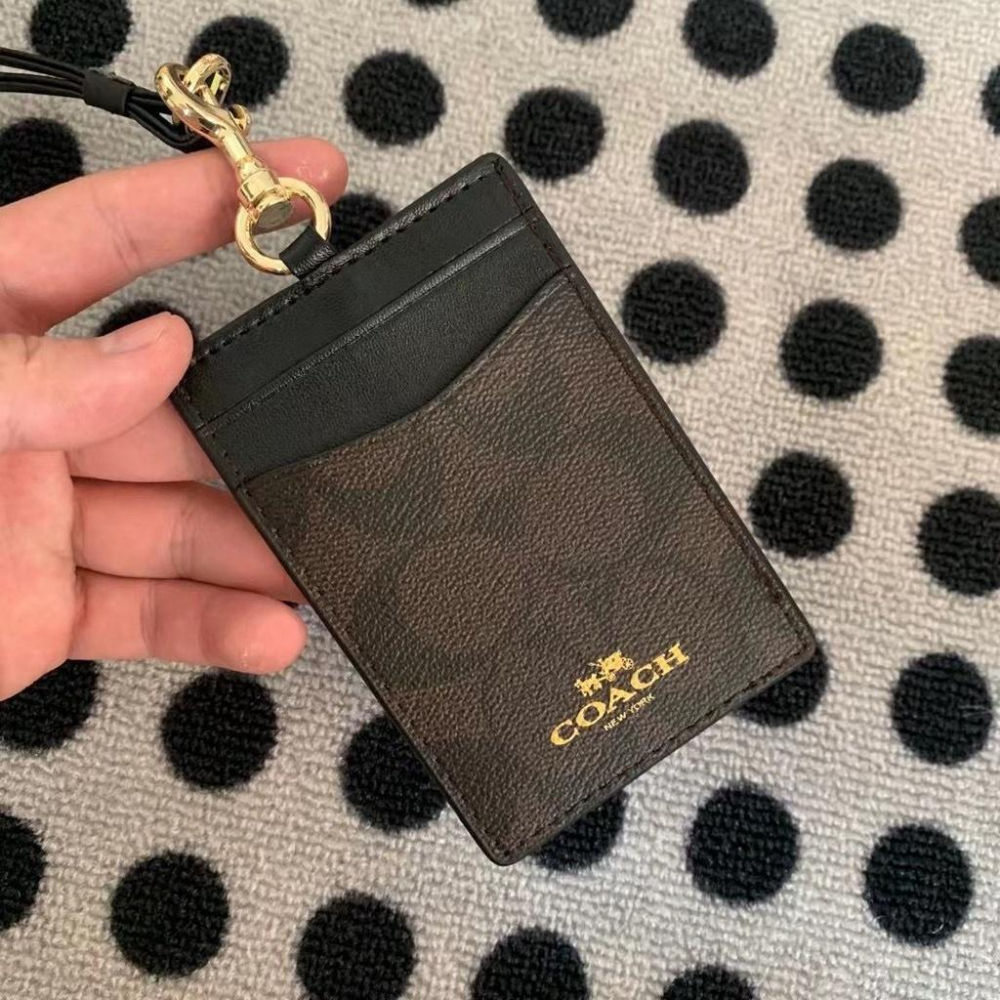 vivian美國代購✨正品 coach 吊繩掛脖卡包 證件牌 工作證 ID牌 工牌-細節圖9