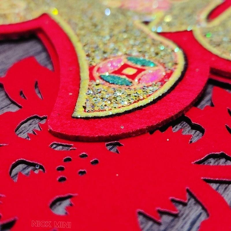 【絨布春聯】春聯 平安富貴 財神 出入平安 福到我家 入厝 新居 開運商品 風水 福字 招財進寶 Mini生活館-細節圖4