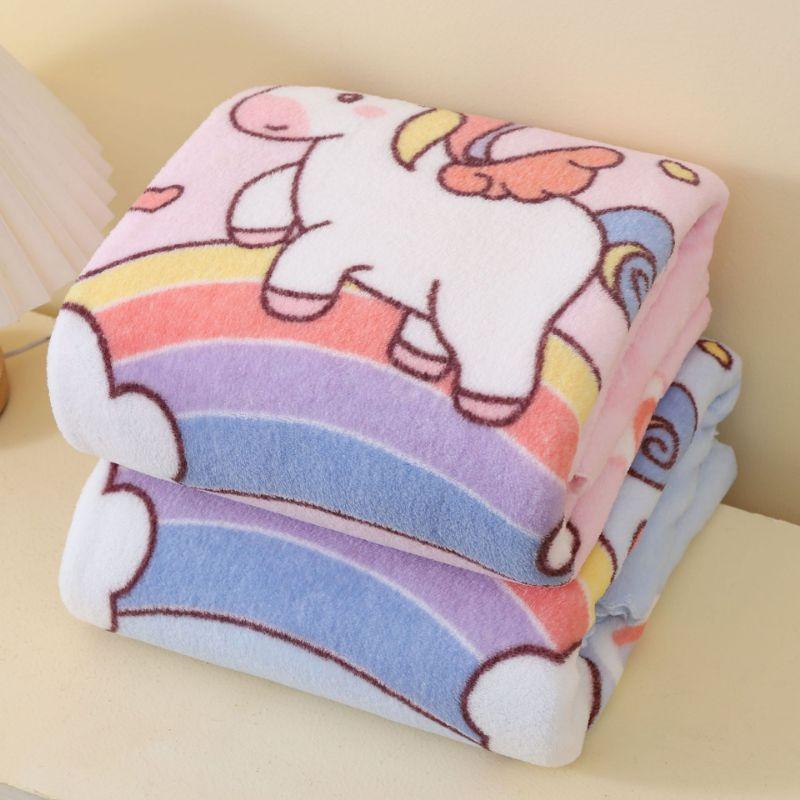 珊瑚絨浴巾 蓋毯被 浴巾 沙灘巾 包巾 小被子 洗澡巾 兒童被-細節圖3