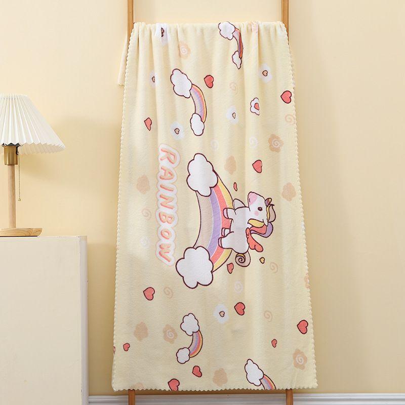 珊瑚絨浴巾 蓋毯被 浴巾 沙灘巾 包巾 小被子 洗澡巾 兒童被-細節圖5