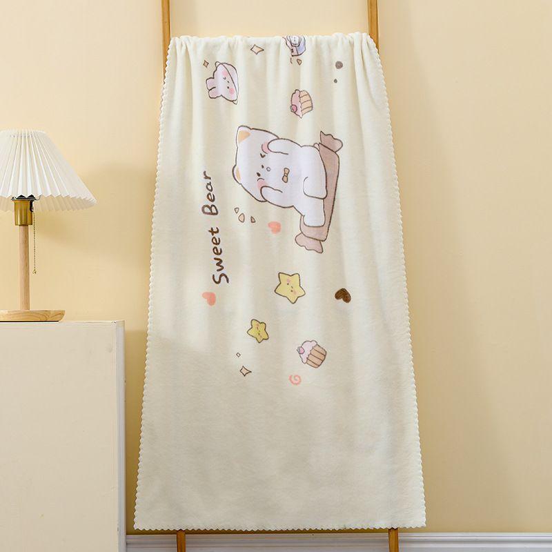 珊瑚絨浴巾 蓋毯被 浴巾 沙灘巾 包巾 小被子 洗澡巾 兒童被-細節圖6