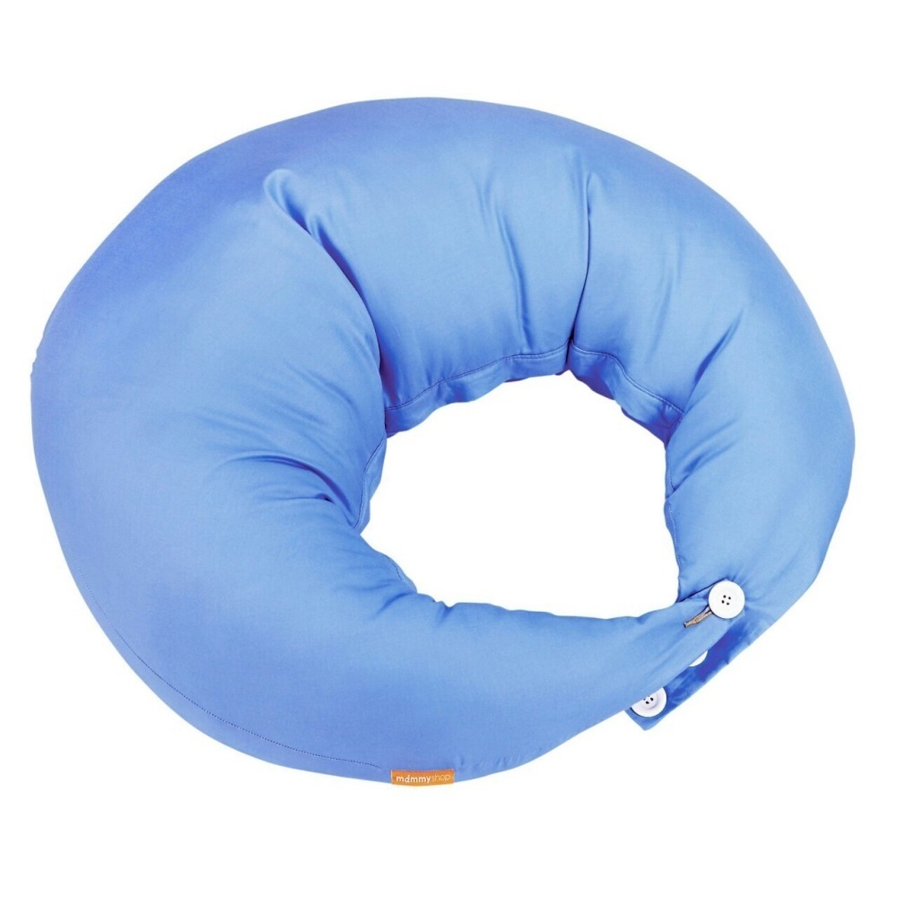 媽咪小站孕媽咪微笑枕／哺乳枕／月亮枕/靠枕/哺乳.超取限1（絲光棉布套）-細節圖2