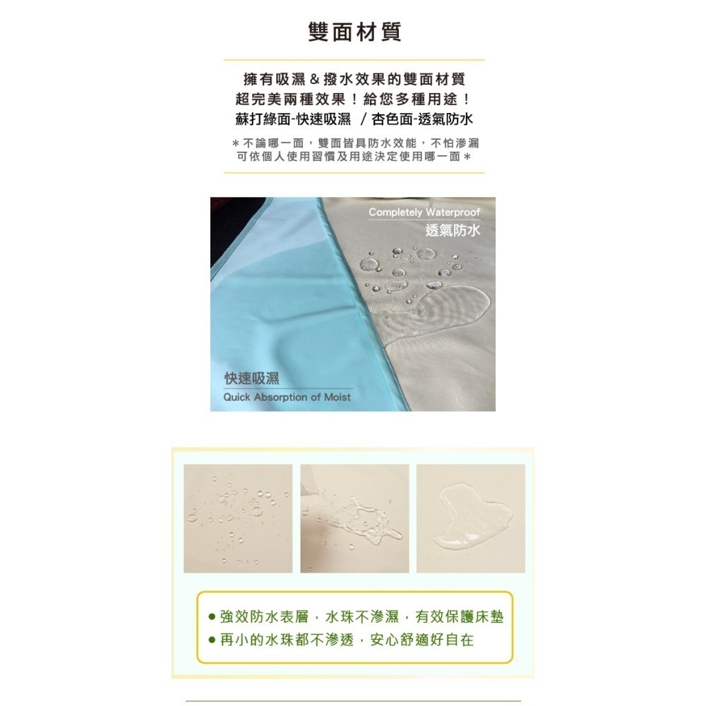 【長青樹】透氣保潔墊/隔尿墊/中床墊／看護墊/居家照護多用途.防水墊(90×140cm)台灣精製-細節圖8