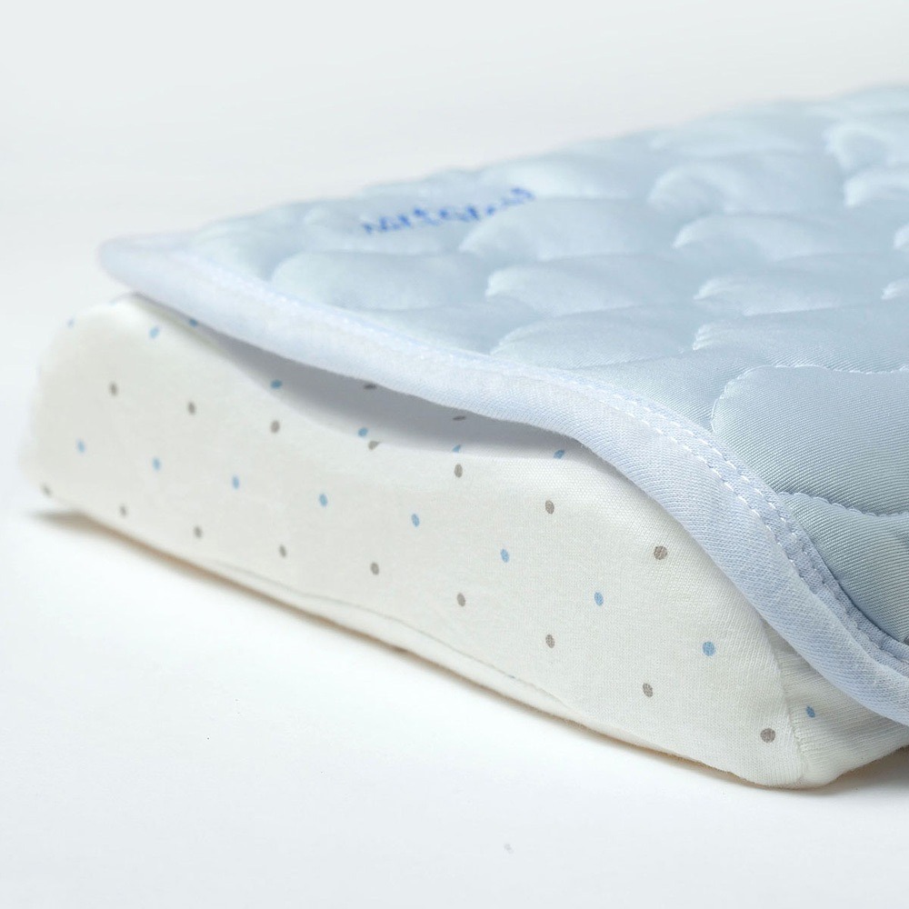 【NEW STAR台灣製】超涼感透氣舒眠枕巾/枕頭墊(冰島藍）-細節圖6