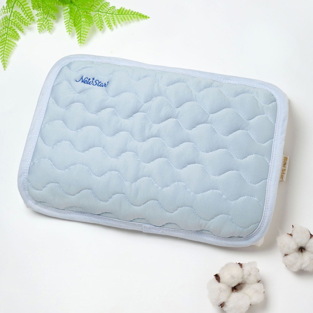 【NEW STAR台灣製】超涼感透氣舒眠枕巾/枕頭墊(冰島藍）-規格圖9
