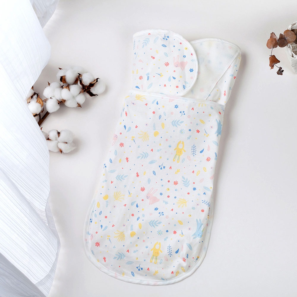 【NEW STAR台灣製】新生兒袋鼠型育兒好眠包巾 ( 尺寸：23x51cm/ 胸圍26cm )(便利黏扣 )-細節圖3