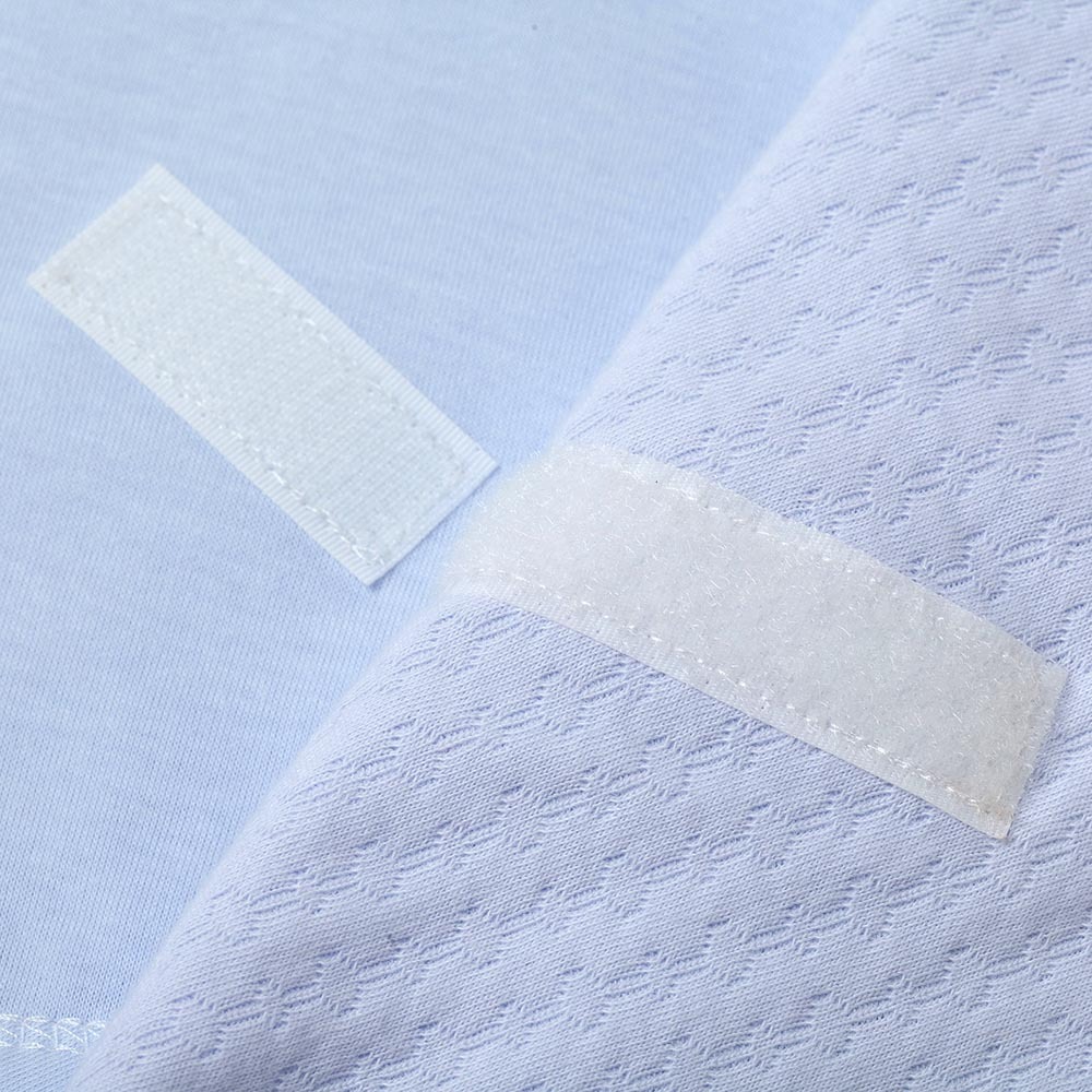 【NEW STAR台灣製】優雅緹花嬰兒包巾/嬰兒被-(75x75cm)便利黏扣-細節圖2