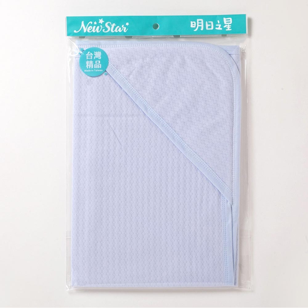 【NEW STAR台灣製】優雅緹花嬰兒包巾/嬰兒被-(75x75cm)便利黏扣-細節圖5