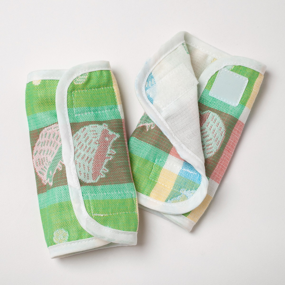 【NEW STAR台灣製】四層紗揹帶磨牙口水巾-2條入(可雙面用)(繽紛森林小刺蝟)-細節圖6