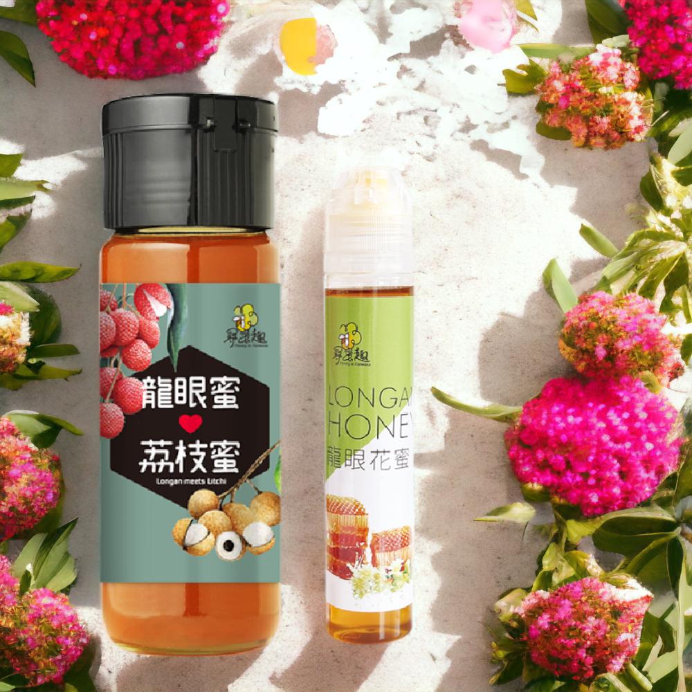 【尋蜜趣】▲限量優惠組▲小包裝嚐鮮方案!!  龍眼X荔枝蜂蜜420g玻璃罐+  +台灣龍眼蜜120g隨身瓶-細節圖2