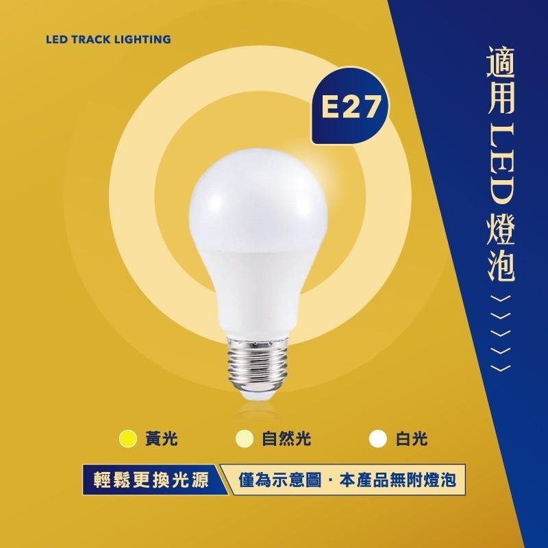 【滿額免運✨】LED E27軌道燈 直筒燈款/喇叭款 E27燈泡 軌道燈具不含光源 工業風北歐風-細節圖5