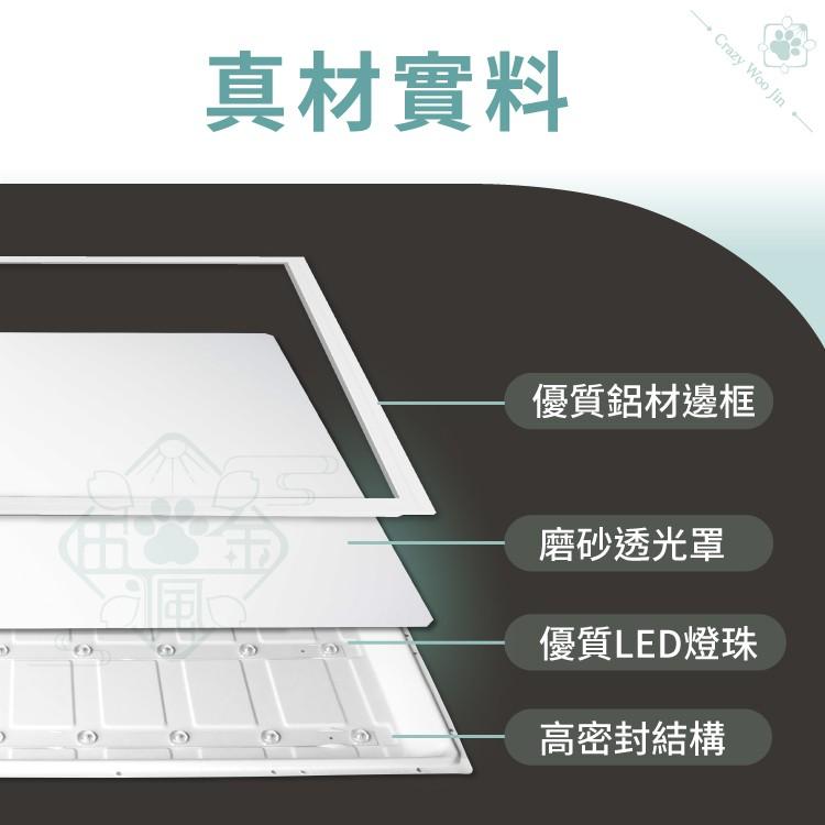 【瘋伍金】台灣認證 5500流明 LED平板燈 48W 輕鋼架 直下式 無眩光不閃爍 取代舊型輕鋼架-細節圖6