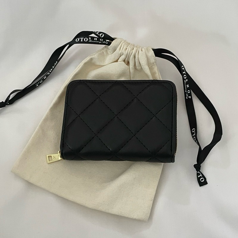 ▹免費送禮包裝◃o’to shop 菱格小香風短夾 獨家開版♡ 小零錢包 短夾零錢包 拉鍊短夾 韓版錢包-規格圖8