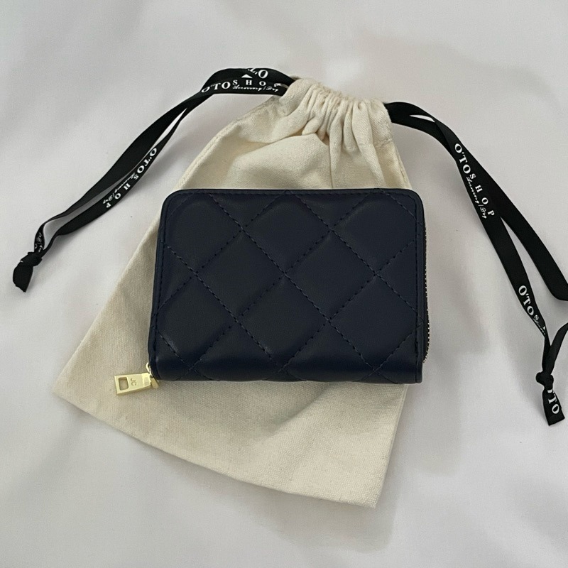 ▹免費送禮包裝◃o’to shop 菱格小香風短夾 獨家開版♡ 小零錢包 短夾零錢包 拉鍊短夾 韓版錢包-規格圖8