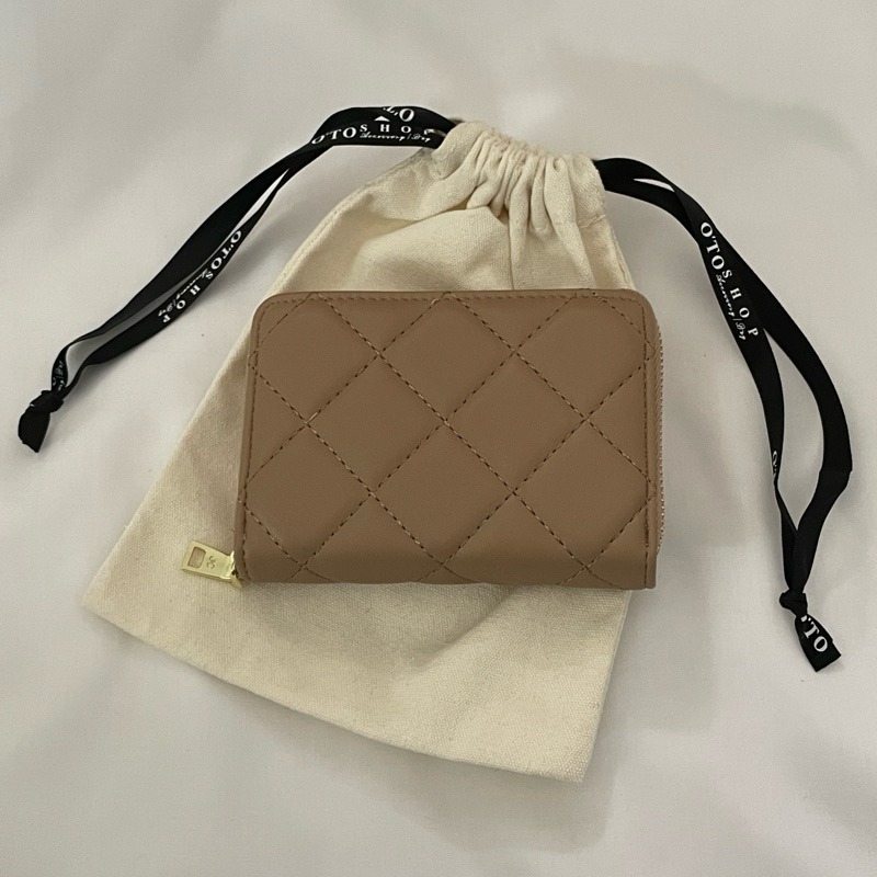 ▹免費送禮包裝◃o’to shop 菱格小香風短夾 獨家開版♡ 小零錢包 短夾零錢包 拉鍊短夾 韓版錢包-規格圖8