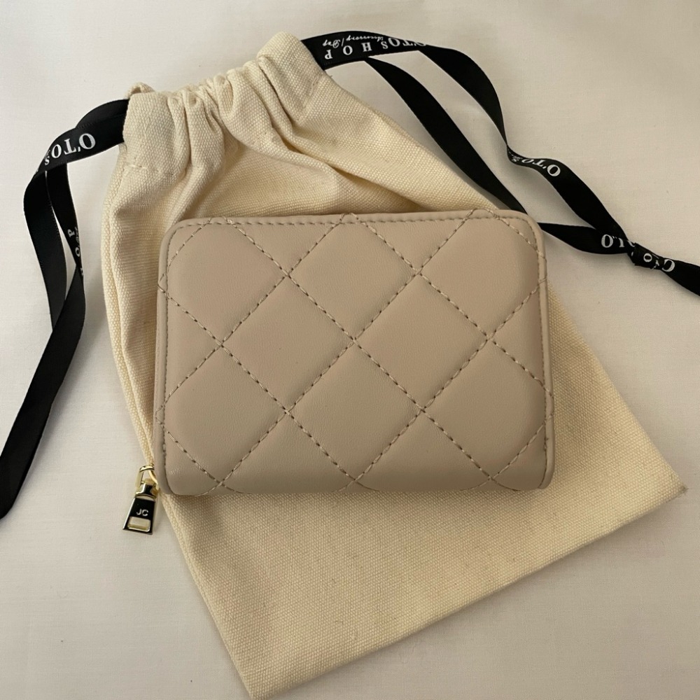 ▹免費送禮包裝◃o’to shop 菱格小香風短夾 獨家開版♡ 小零錢包 短夾零錢包 拉鍊短夾 韓版錢包-規格圖8