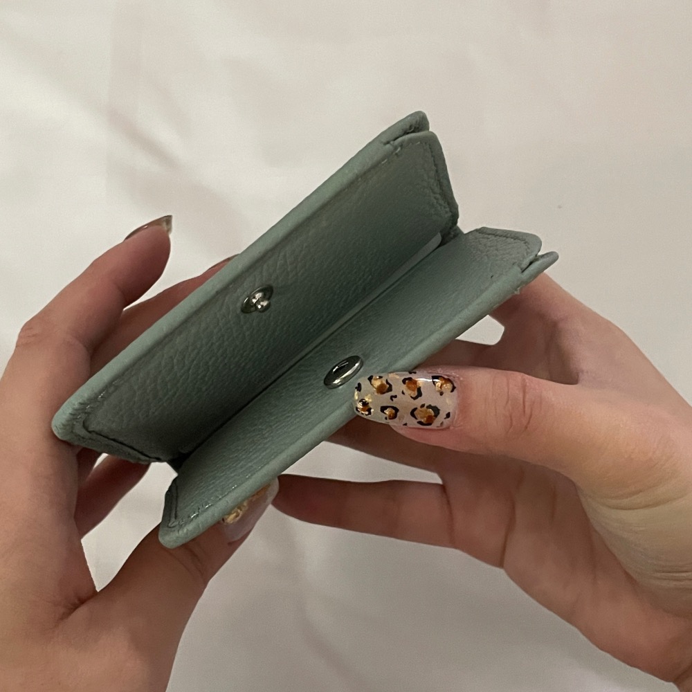 隔日到貨▹免費送禮包裝◃o’to shop 自然系牛皮圓弧錢包 雙鈔票格層 短夾 真皮短夾 真皮錢包 錢包 女生錢包-細節圖3